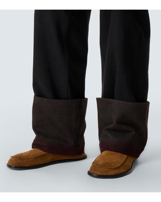 Loewe Black Colorblocked Wide-Leg Jeans for men