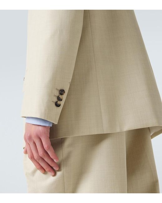 Bottega Veneta Natural Wool And Cotton Gabardine Suit Jacket for men