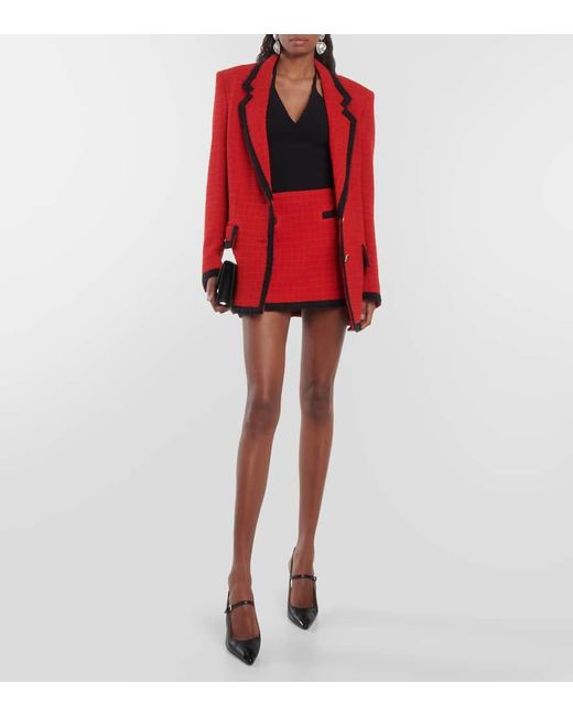 Alessandra Rich Red Jacke aus Boucle