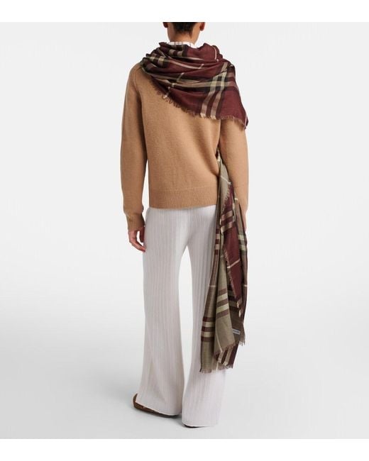 Sciarpa Check di Burberry in Brown