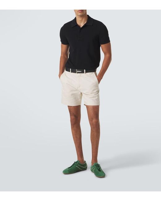 Tom Ford Green Aston Suede Sneakers for men