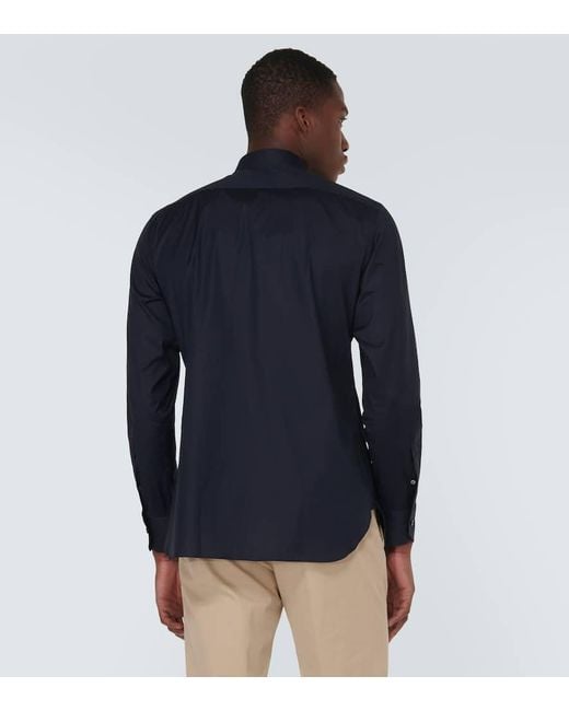 Zegna Oxford-Hemd Aus Baumwolle in Blue für Herren