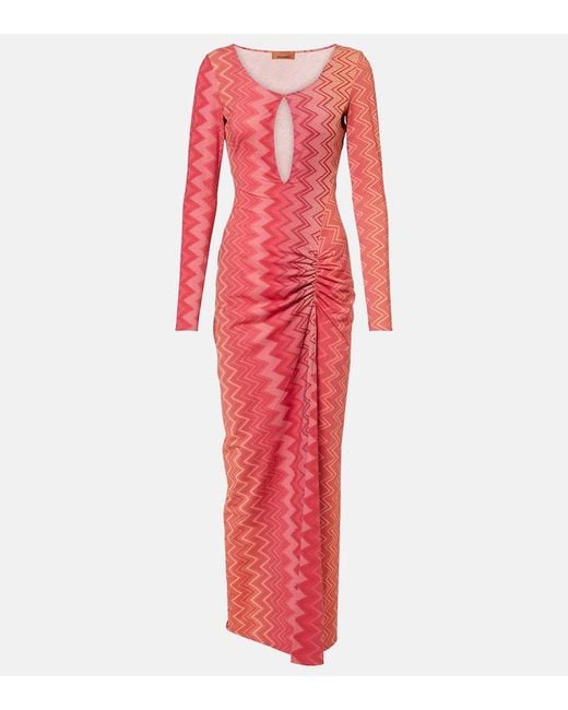 Missoni Red Cut-Out Maxi Dress