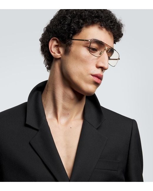 Dior White Diorbotanicao N1U-Plated Aviator Glasses for men