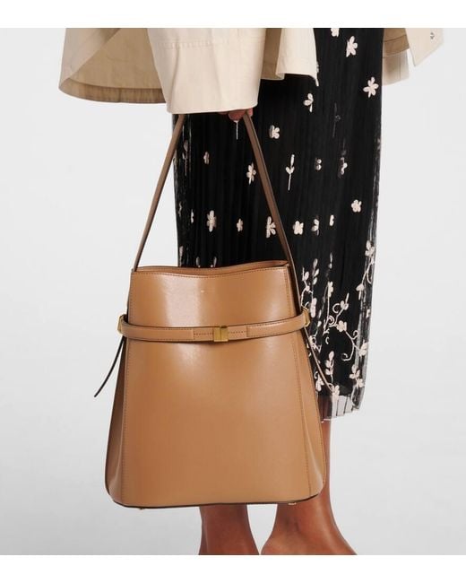 Totême  Brown Leather Bucket Bag