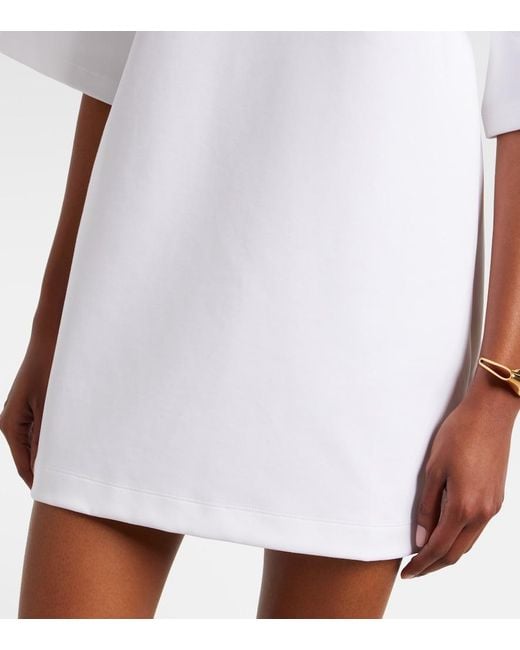 Wardrobe NYC White Open-Back Cotton-Blend Jersey Minidress