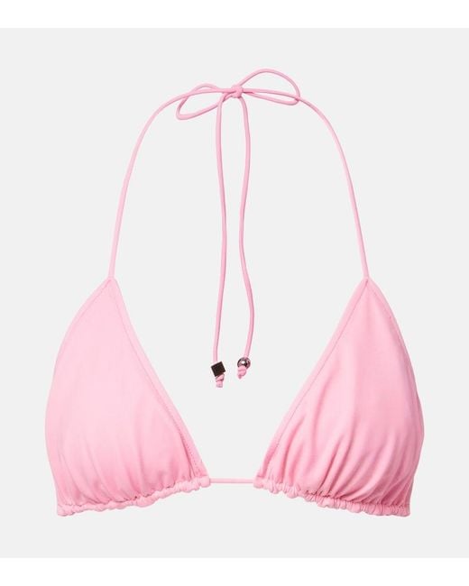 Jacquemus Pink Beaded Bikini Top