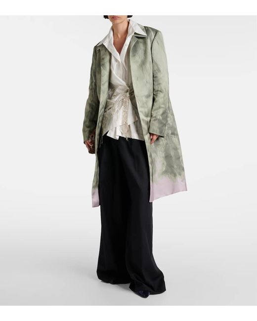 Dries Van Noten White Hemd Aus Baumwolle Mit Kristallen