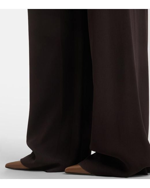 Agnona Blue Jersey Wide-Leg Pants