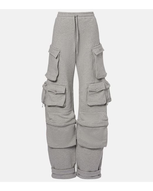 The Attico Gray Jogginghose Aus Baumwoll-Jersey