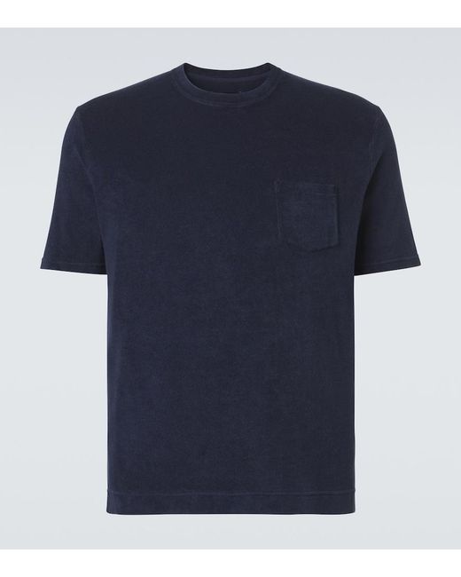 Thom Sweeney Blue Cotton Jersey T-Shirt for men
