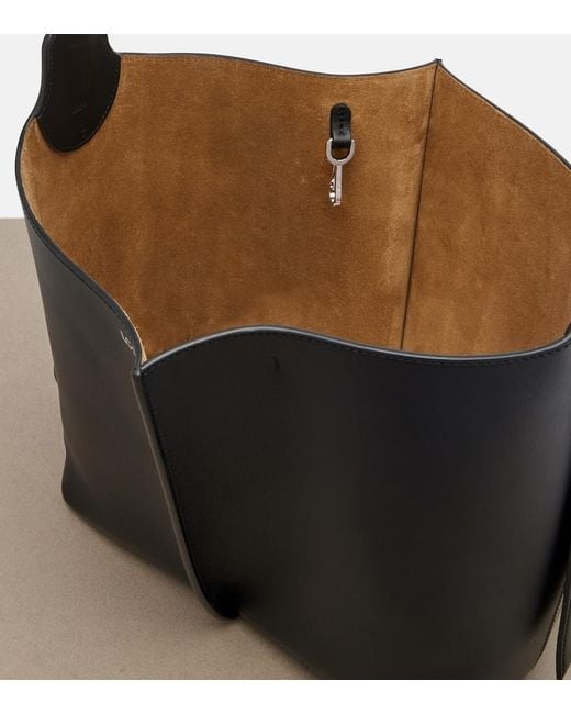 Loewe Black Bilbao Medium Leather Tote Bag