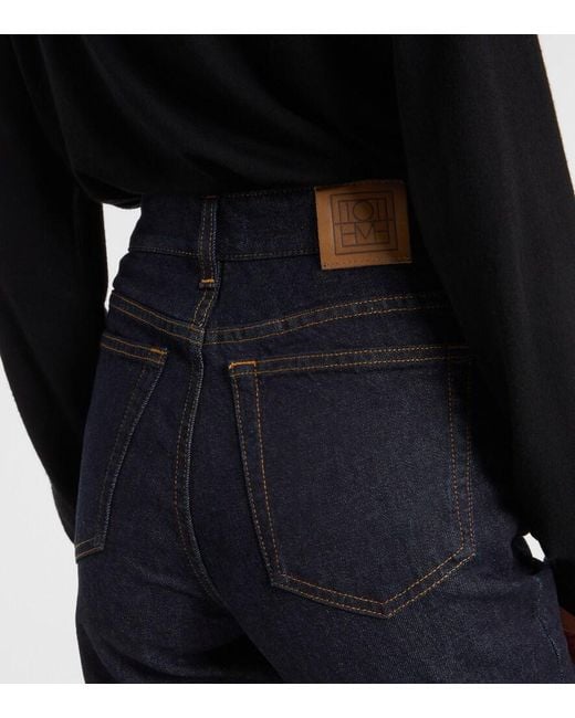 Totême  Blue High-Rise Slim Jeans