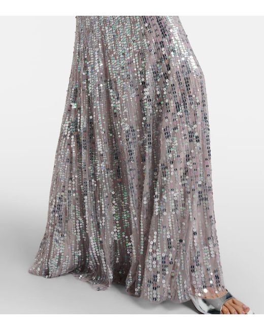 Jenny Packham Gray Robe Celeste Mit Pailletten Und Kristallen