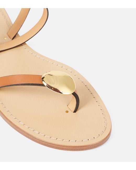 Amanu Metallic Senegal Leather Sandals