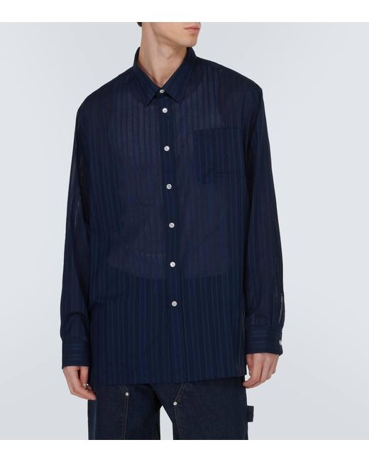 Givenchy Hemd aus Baumwoll-Voile in Blue für Herren