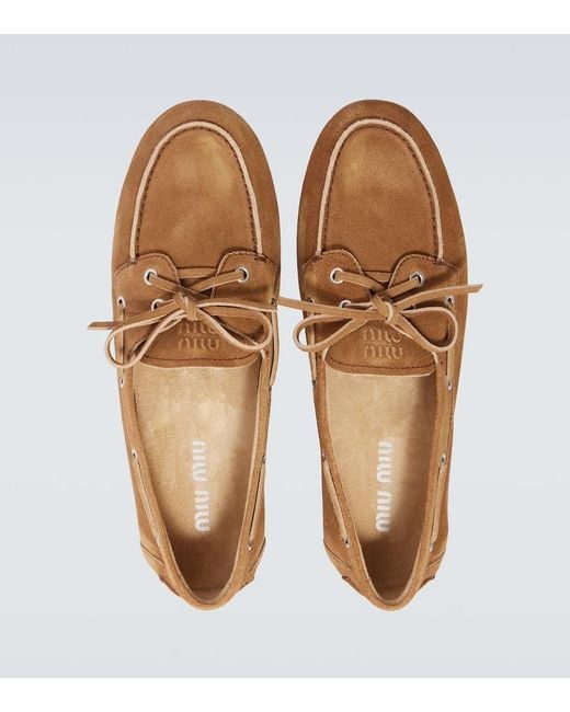 Nauticos De Ante Miu Miu de hombre de color Brown