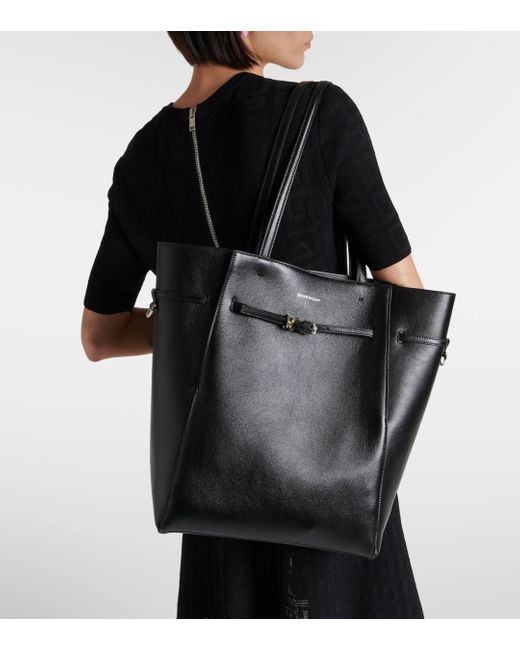 Givenchy Black Voyou Medium Leather Tote Bag