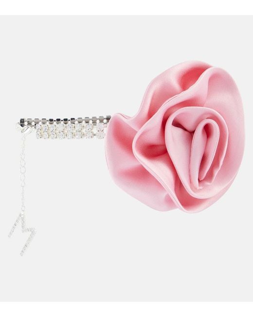 Choker Con Applicazione Floreale di Magda Butrym in Pink