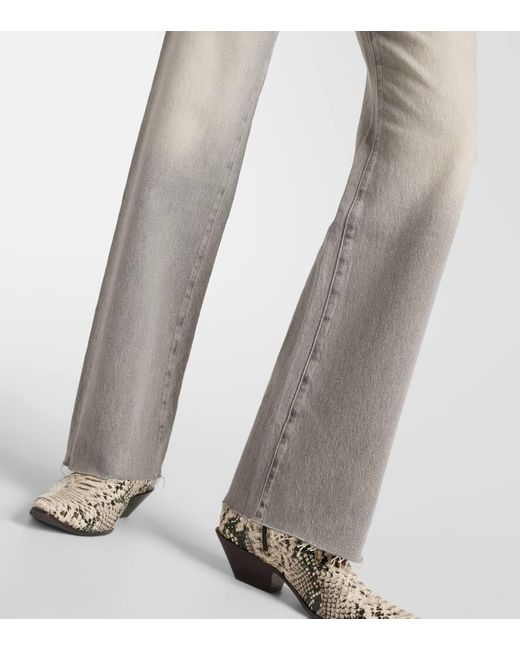 Jeans A Gamba Larga Tess A Vita Alta di 7 For All Mankind in Gray