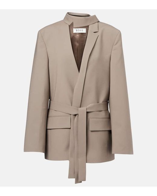 Rohe Brown Deconstructed Belted Blazer