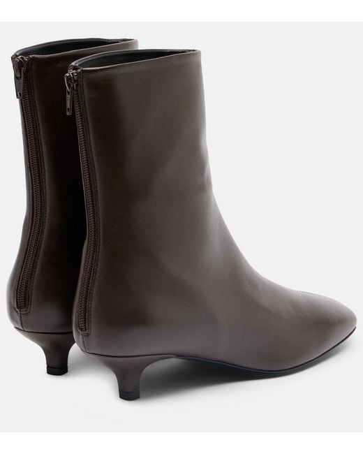 Totême  Black Leather Ankle Boots