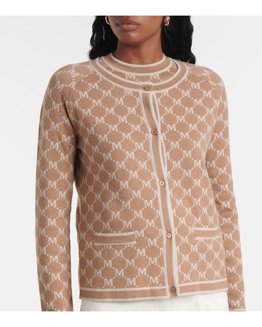 Cardigan Tivoli En Laine Et Cachemire Max Mara en coloris Natural