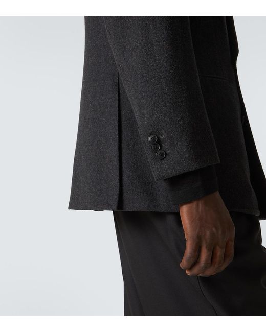 Saman Amel Blue Camel Hair Blazer for men