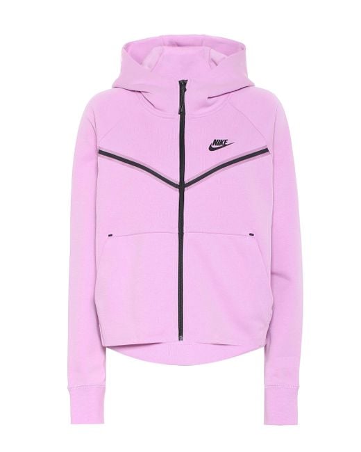 Nike Pink Sportswear Tech Fleece Full-zip Long Sleeve
