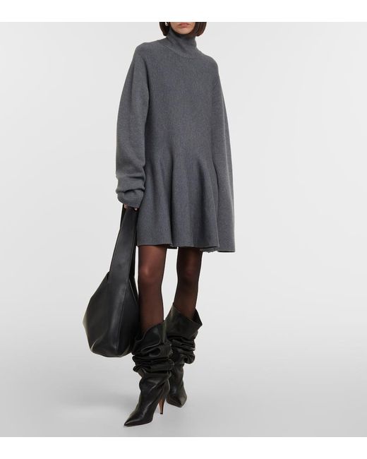 Vestido Corto Clarice De Mezcla De Lana Khaite de color Gray