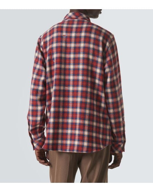 Camicia Ski Santa Fe di God's True Cashmere in Red da Uomo