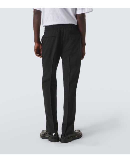 Valentino Black Wool And Mohair Slim Pants for men
