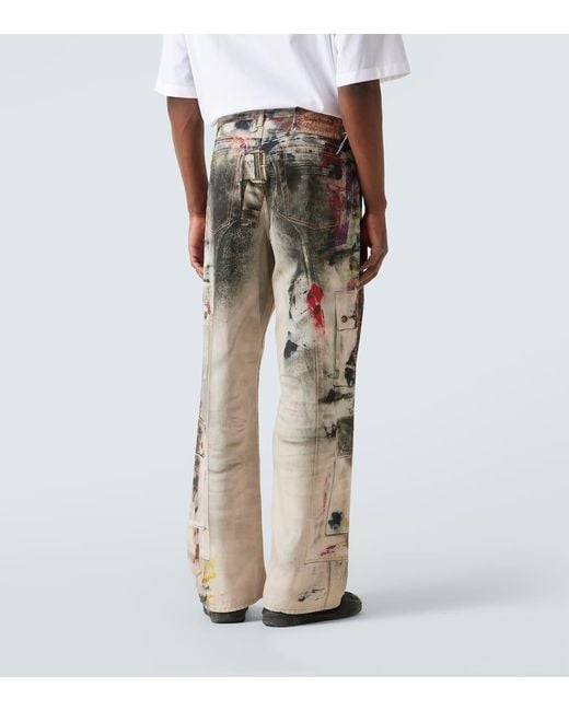 Acne White 1981 Trompe L'Oeil Canvas Cargo Pants for men