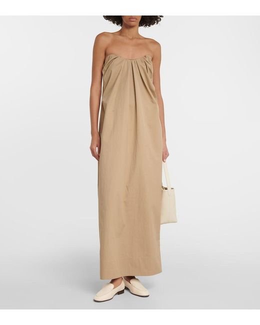 Co. Natural Off-Shoulder Tton-Blend Maxi Dress