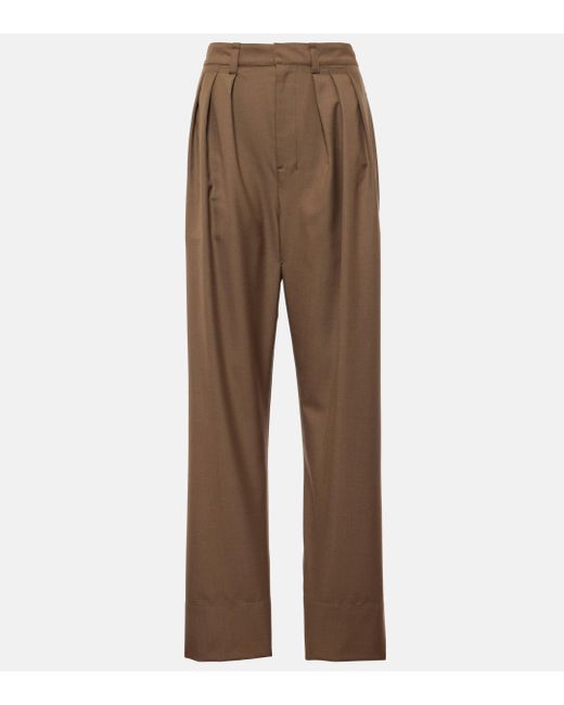 Pantalon droit a taille haute Lemaire en coloris Brown