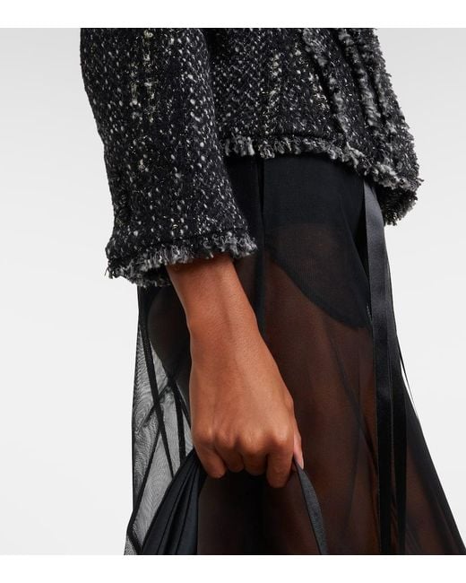 Simone Rocha Black Verzierte Jacke Aus Tweed