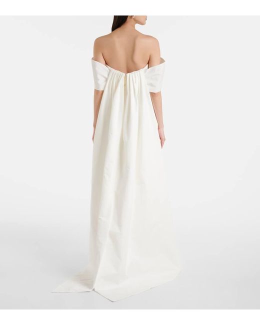 Rebecca Vallance White Rory Crepe Midi Dress