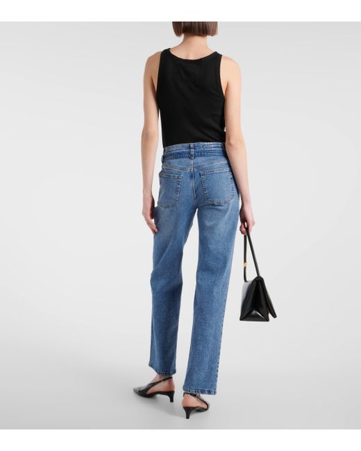 Proenza Schouler Blue Ellsworth Mid-rise Straight Jeans