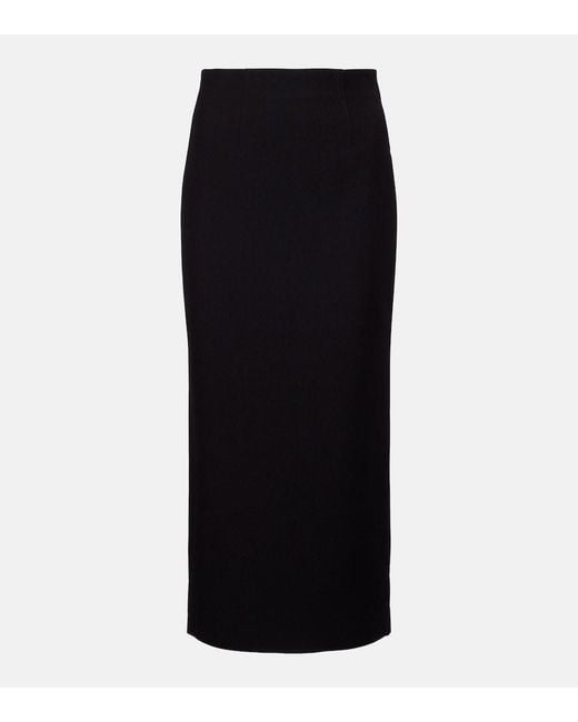 Roland Mouret Black Pencil Crepe Midi Skirt