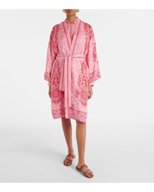 Etro Pink Printed Coat