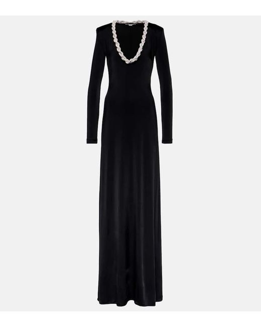 Stella McCartney Black Crystal-embellished Gown