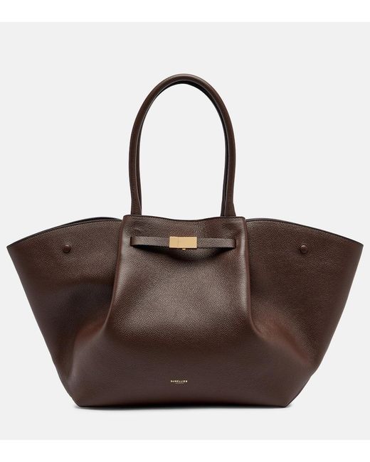 DeMellier London Brown New York Medium Leather Tote Bag
