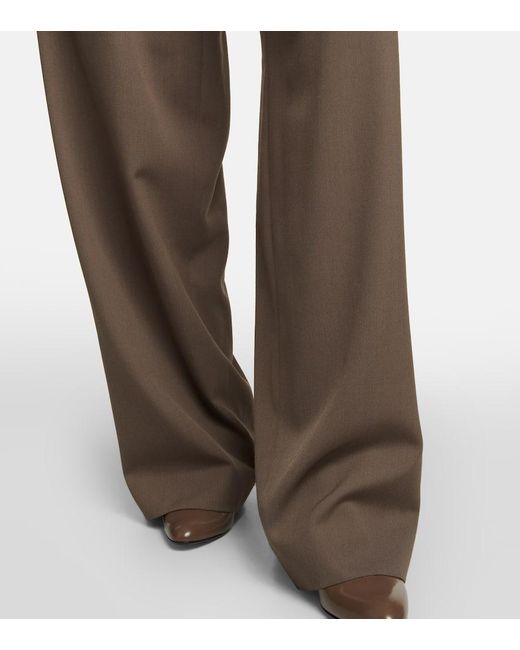 Pantalones anchos Rufos de sarga The Row de color Brown