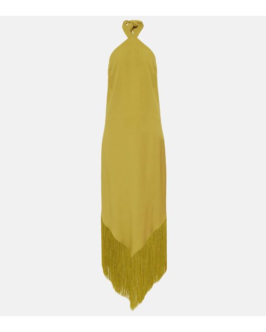 Robe midi Nina en crepe ‎Taller Marmo en coloris Yellow