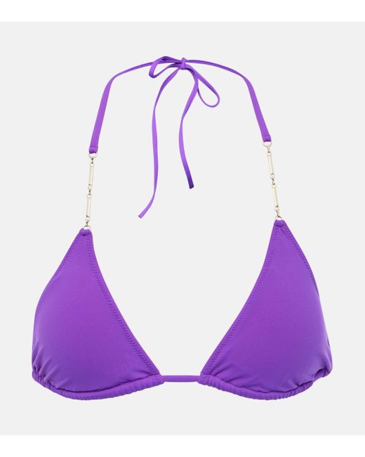 Haut de bikini triangle Mykonos Melissa Odabash en coloris Purple