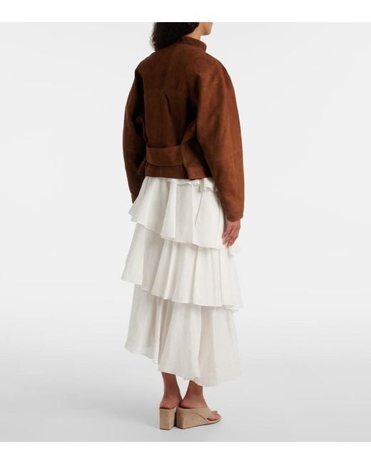 Alaïa Brown Suede Jacket