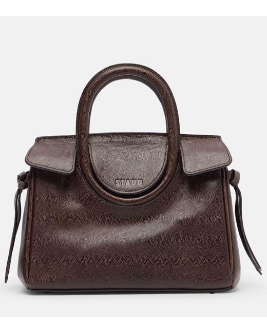 Staud Brown Maude Mini Leather Tote Bag