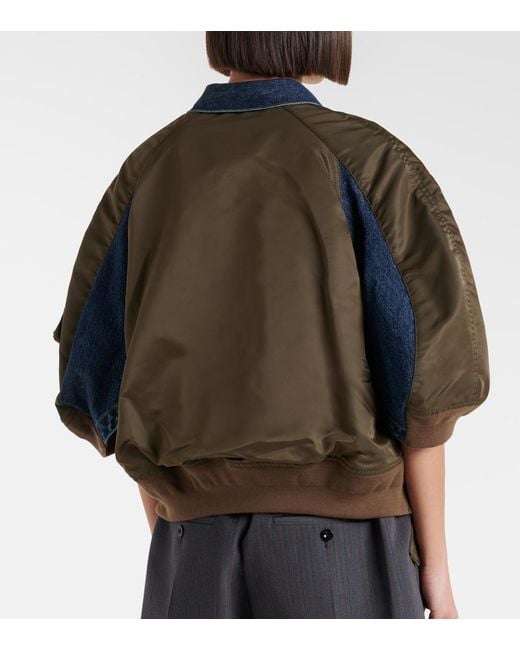 Sacai Blue Denim And Twill Jacket