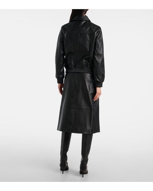 Yves Salomon Black Leather Jacket