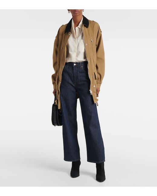 Agolde Blue High-Rise Wide-Leg Jeans Ren